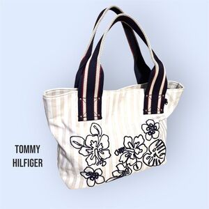 Tommy Hilfiger Floral Embroidered Tote Bag